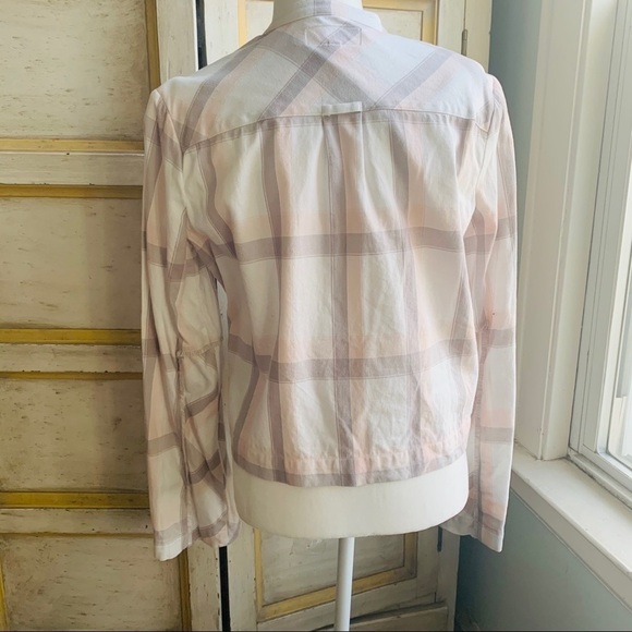 10 CROSBY DEREK LAM Cropped Pink Plaid Shirt - Picture 8 of 11